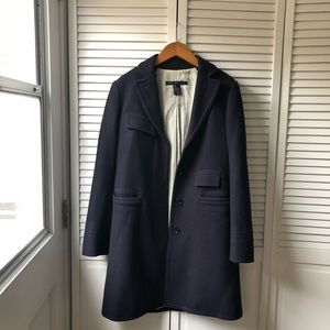 Marc by Marc Jacobs XS Navy Blue Wool/Nylon Coat